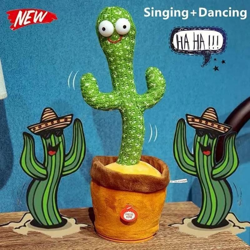 Hovorí Plyšové Cactuss Tanečník Hračka Svetelný Nahrávanie Naučiť Sa Hovoriť Krútenie Plyšové Hračky Kaktus Elektrické Spev 120 Piesní 5