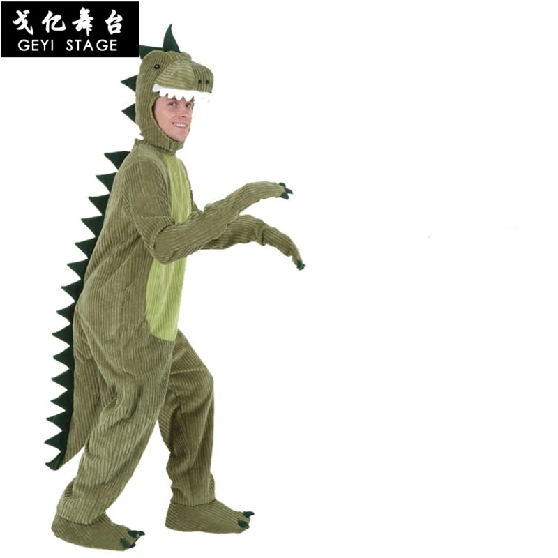 Nové Dinosaura Kigurumi Zelená Cartoon Zvierat Jumpsuit Halloween Cosplay Vianočné kostýmy pre rodič-dieťa Flanelové Pohodlné 2