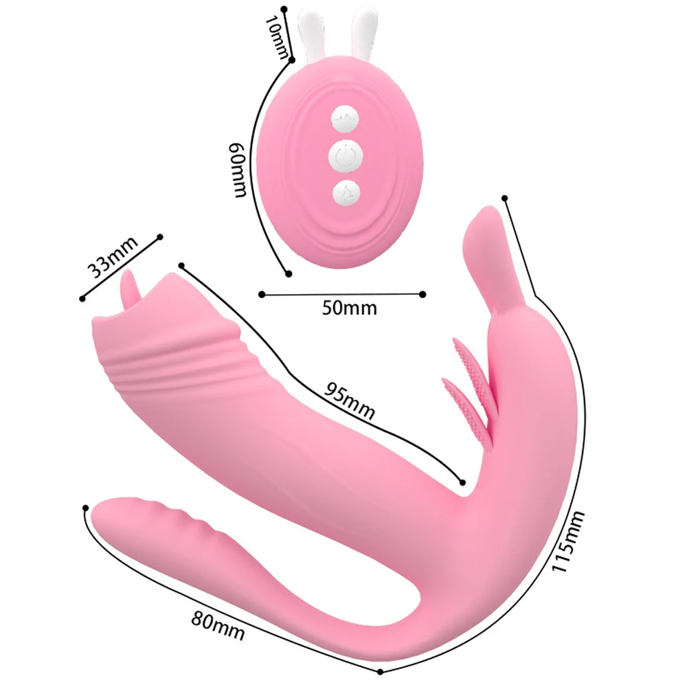 Nositeľné Pánty Dildo Vibrátor Bezdrôtového Diaľkového Ovládania Jazyka Lízanie Vaginálne G-spot Klitorálny Stimulátor Klitoris Sexuálne Hračky pre Ženy 2