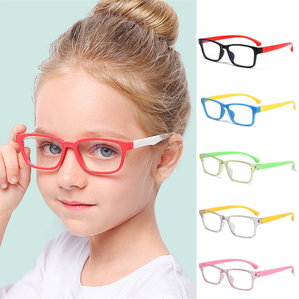 1PC námestie anti-modré okuliare detí mäkký rám okuliare ultralight silikónové rámu okuliarov detí, starostlivosť o zrak okuliare 3