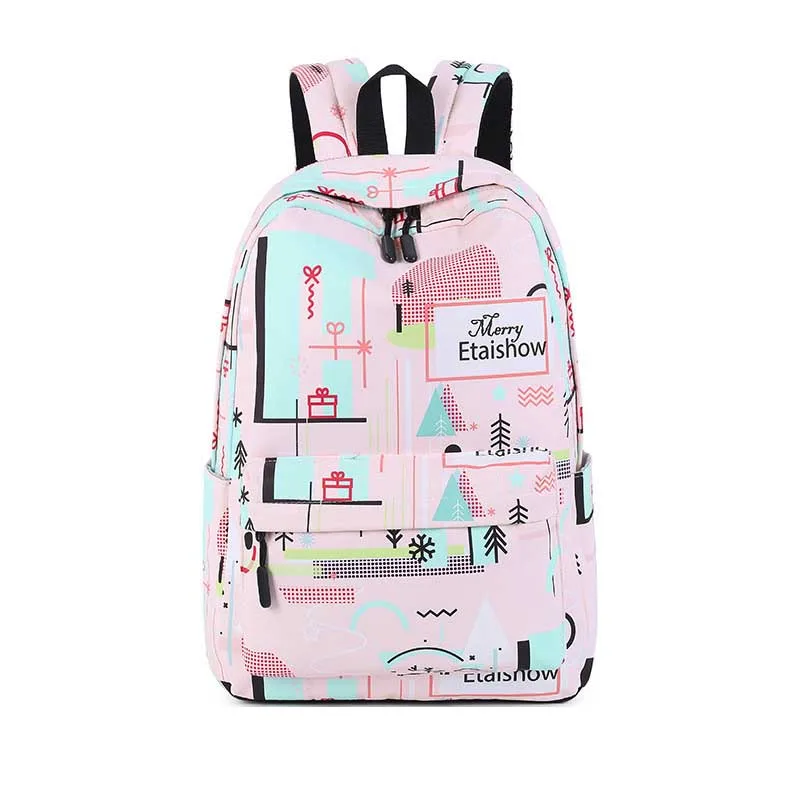 Nové Polyester waterproof školské tašky Bežné Veľkú kapacitu Študentský batoh pre dospievajúce dievčatá Cestovný batoh žena Mochila 0