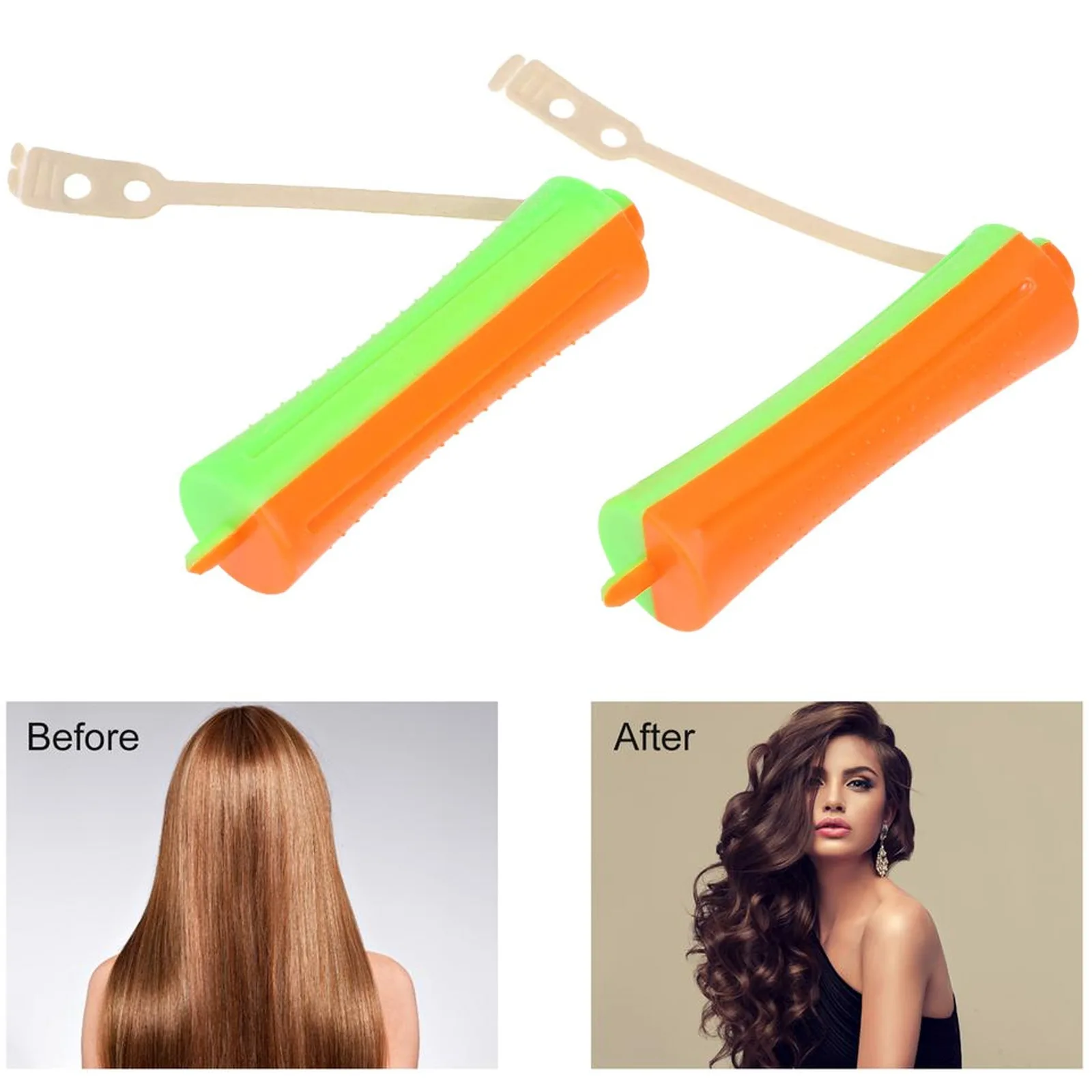 80PCS Najrôznejších Veľkostí Plastové Vlasy Curler Navi Perm Prúty s gumičkou pre Dievčatá, Ženy Domov Salon Hair Styling Nástroje 5