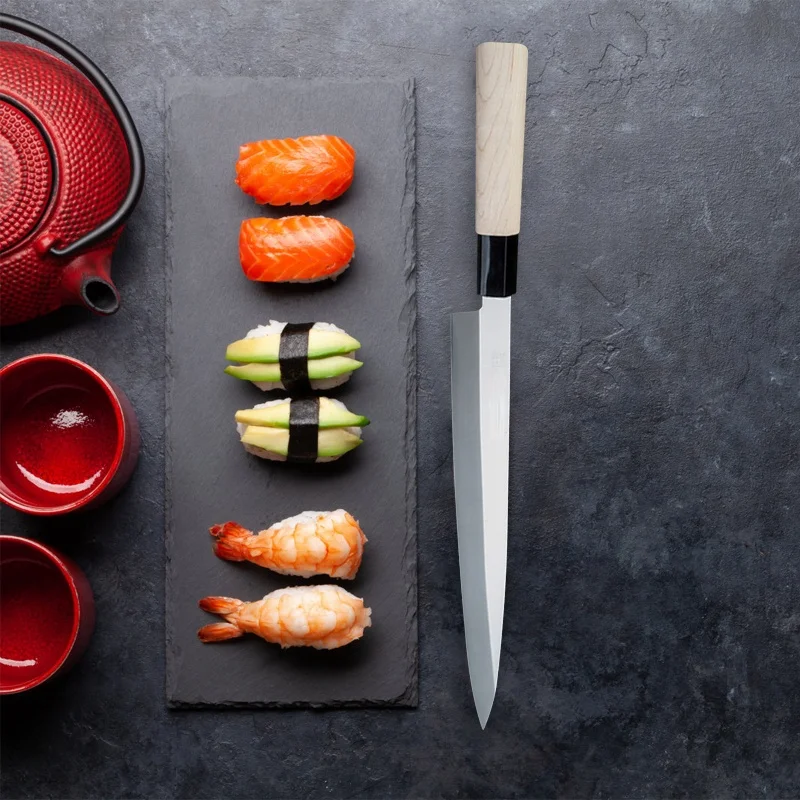 Japonský Vysoko Uhlíkovej Ocele Nôž Filetovanie Rýb Sushi, Sashimi Krájanie, Rezanie Kuchár Nôž, Sekáčik Kuchynské Náradie 4
