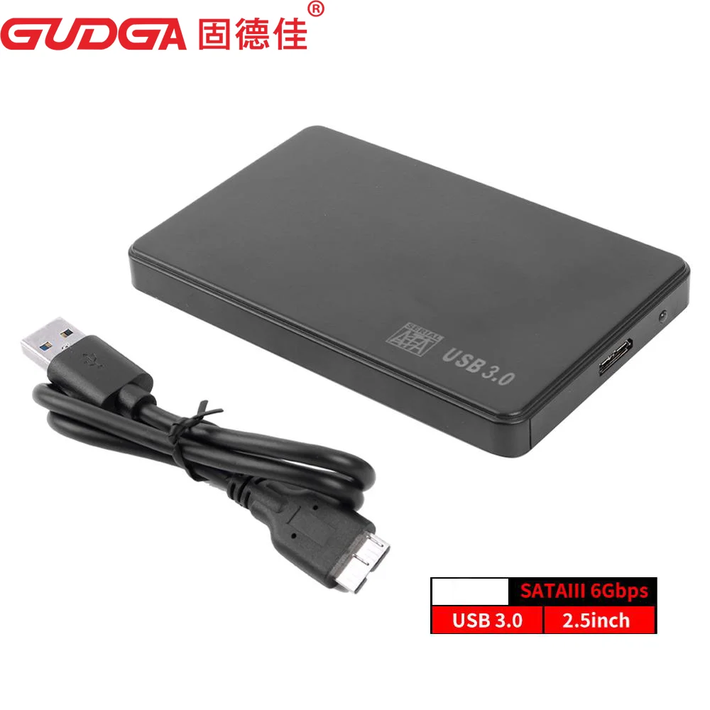 GUDGA 2.5 SSD Prípade SATA Na USB3.0/2.0 Pevného disku 3 tb Mobile Box Hdd Enclosure Externý Pevný Disk, 480M/5Gbps Pre Notebook Ploche 1
