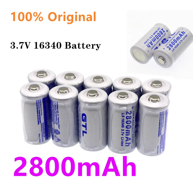 Vysokou kapacitou 2800mAh Nabíjateľná 3,7 V Li-ion 16340 Batérie CR123A Batérie, LED Bleskom Pre 16340 CR123A Batérie 4