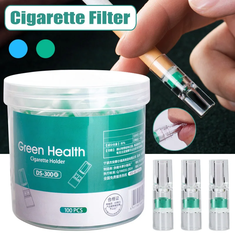 100ks Jednorazové Tabak Cigaretový Filter Fajčenie Znížiť Dechtu Filtrácie Čistenie Držiaka F2 3