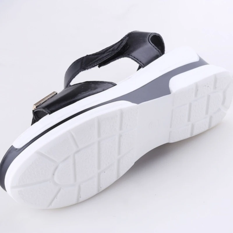 Pu Kožené Ženy Sandále, Topánky Na Platforme Dámske Biele Tenisky, Sandále, Topánky 2020 Lete Otvorené Prst Módne Vysokým Podpätkom Obuv 2
