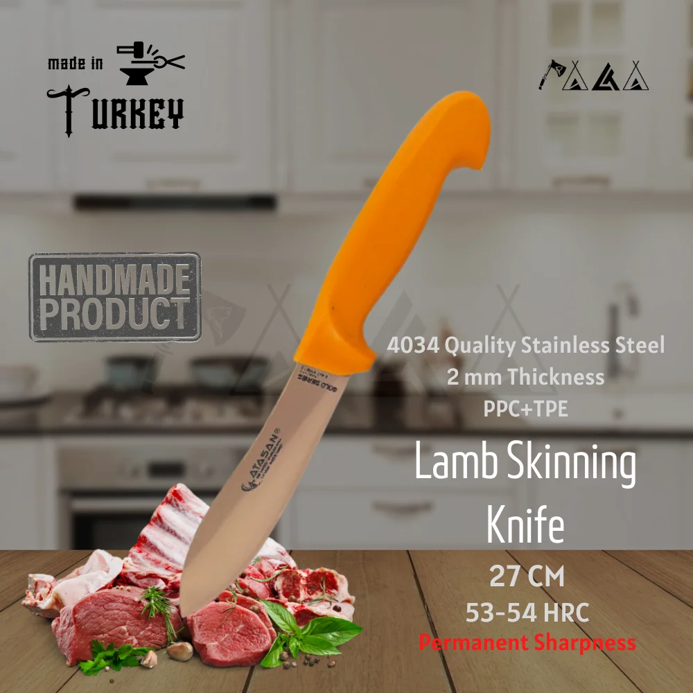 ATASAN Gold Series Baránok Poťahov Nôž na Steak Mäso Ručné Vysoko Kvalitné Profesionálne Nehrdzavejúcej Ocele Kuchári Nože 2021 tureckých 3