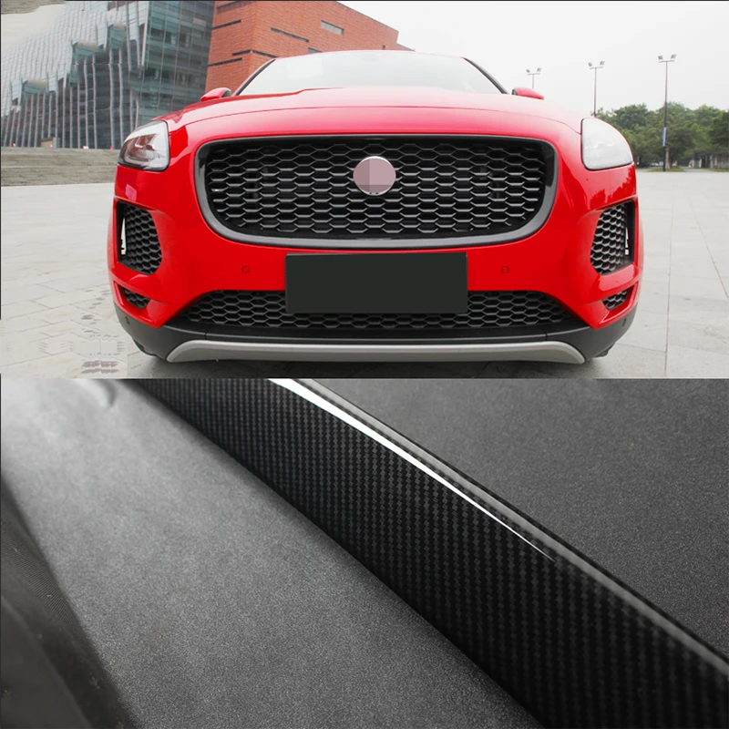 Auto Styling Príslušenstvo 1pcs ABS Uhlíkových Vlákien Textúra Prednej Mriežky Osnovy Výbava Rám, Kryt na Jaguar E-TEMPO 2018-2020 2