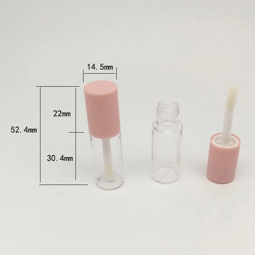 10pcs-4 ml Pink Lip Glaze Lesk na Pery Trubice Prázdne Rias Kefa Kontajner Esenciálny Olej Rúž Prútik Balzam na Pery Fľašiach 3