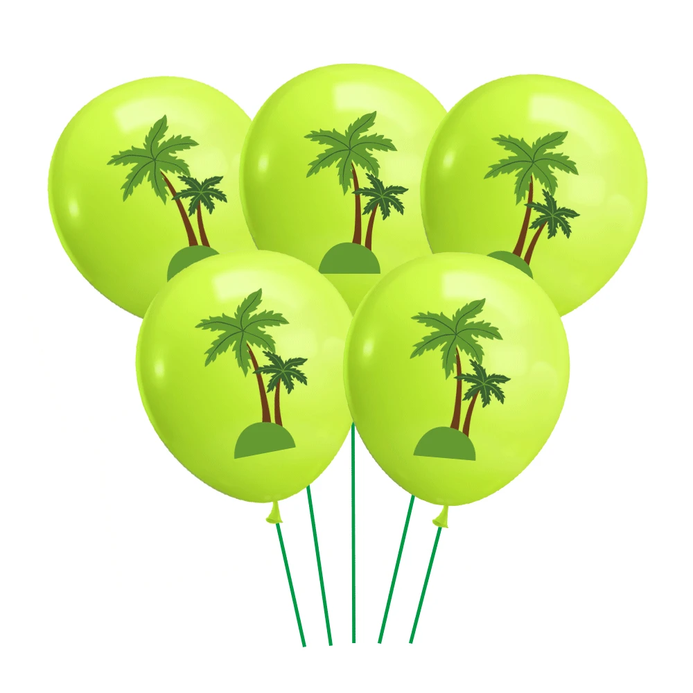 16pcs Havaj Pláže Balóny Melón Flip Flops Coconut Tree Balóny pre Tropické Luau Svadby, Narodeniny, Party Dekorácie 1