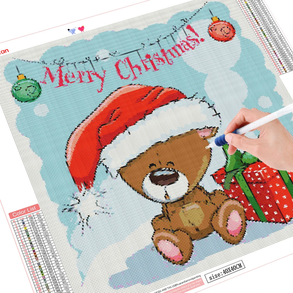 Miaodu Diamond Maľovanie Santa Claus Diamond Výšivky Predaj Medveď Mozaiky Vianočný Darček Remeselné Dekor Pre Domáce 3