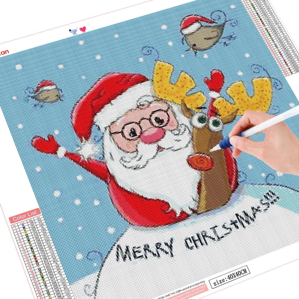 Miaodu Diamond Maľovanie Santa Claus Diamond Výšivky Predaj Medveď Mozaiky Vianočný Darček Remeselné Dekor Pre Domáce 5