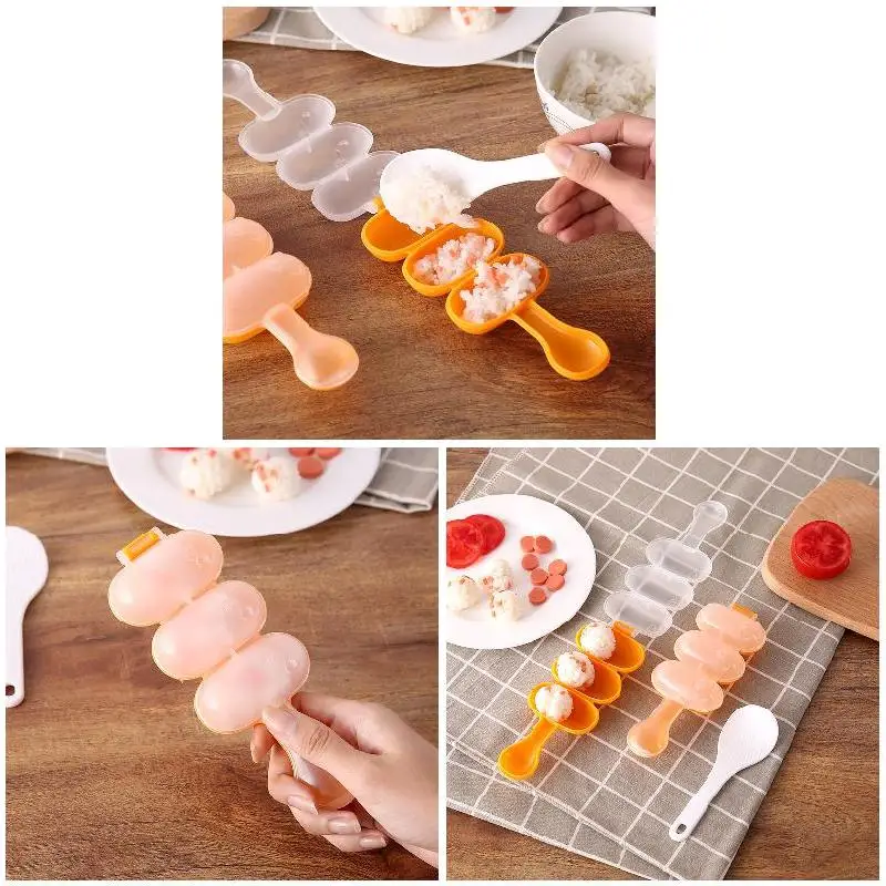 Dieťa Ryža Loptu Formy Mocní Jedlo Dekorácie Deti Obed DIY Sushi Maker Plesne Kuchynské Náradie HY99 4