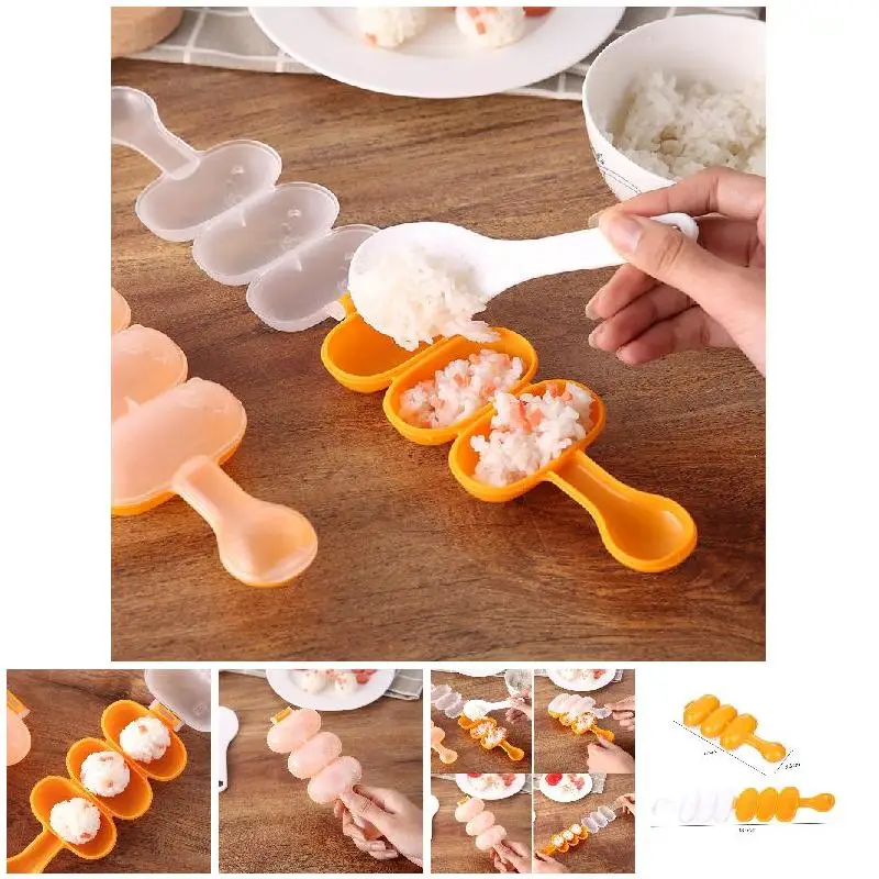 Dieťa Ryža Loptu Formy Mocní Jedlo Dekorácie Deti Obed DIY Sushi Maker Plesne Kuchynské Náradie HY99 5
