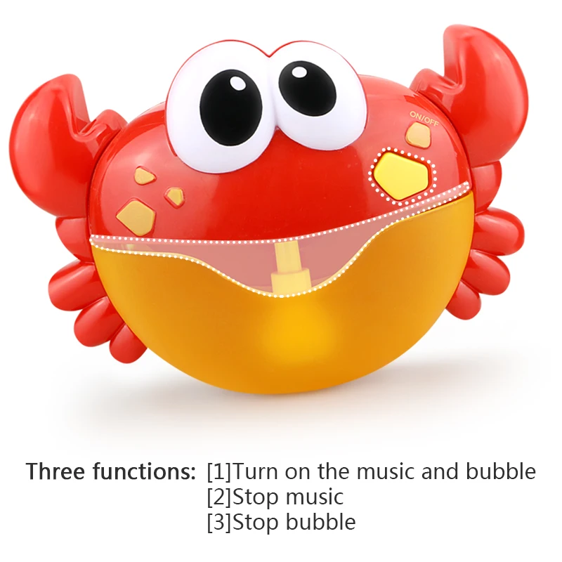 Bublina Kraby Baby Kúpeľ Hračka Zábavné Automatické Vaňa Bublina Maker Bazén, Plávanie Vaňou Mydlo Stroj Hudobné Hračky pre Deti Deti 2