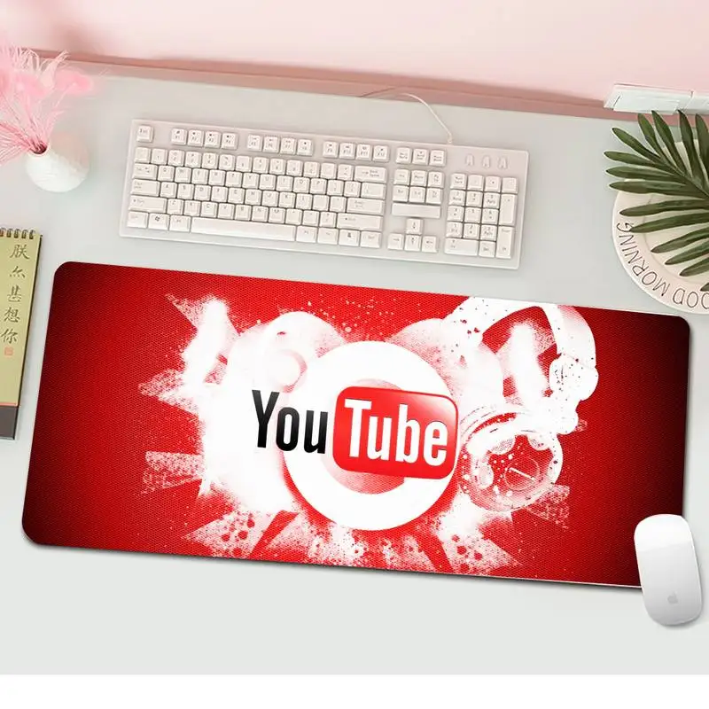 Logo Youtube Silikónové veľké/malé Pásik na Myši, Hra Herné Mousemat XL Veľká Klávesnica PC Stôl Mat Takuo Anti-Slip Pohodlie Pad 0