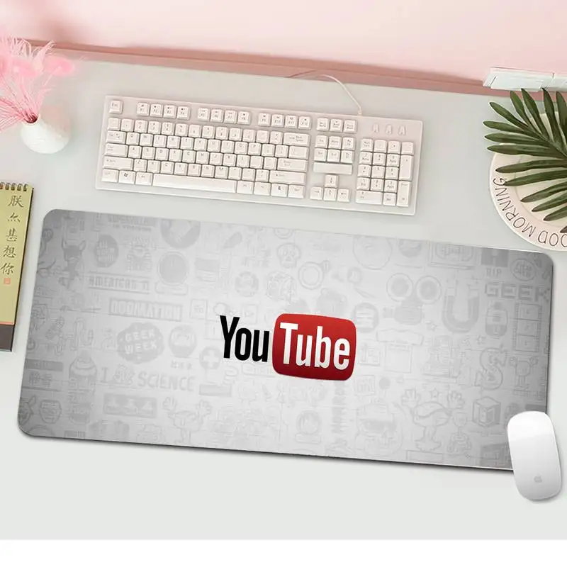 Logo Youtube Silikónové veľké/malé Pásik na Myši, Hra Herné Mousemat XL Veľká Klávesnica PC Stôl Mat Takuo Anti-Slip Pohodlie Pad 5