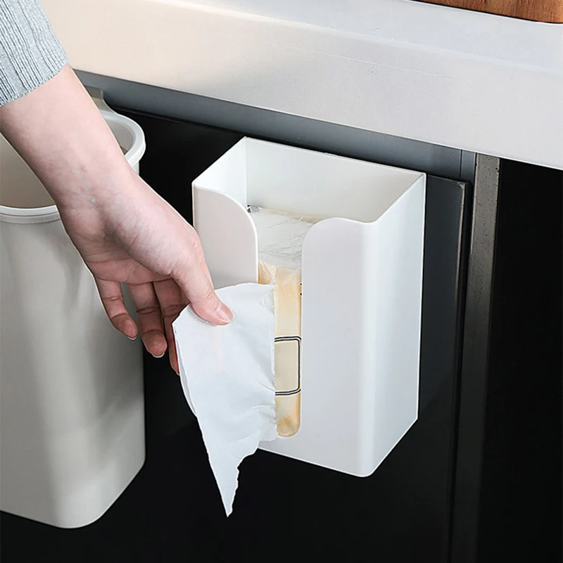 Kuchyňa Tkaniva Box Ploche Obrúsky Papierové Úložný Box Domácnosti ABS Mokré Tkaniva Box Skriňa/Wall Mount Samolepiace Papiera Držiak 5