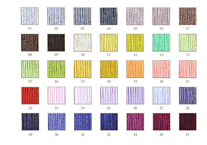 Nové CXC Vlákna Dva štítky rose mi 10 kusov cross stitch vlákna cross stitch vyšívacie nite / vláknach farby 7 0