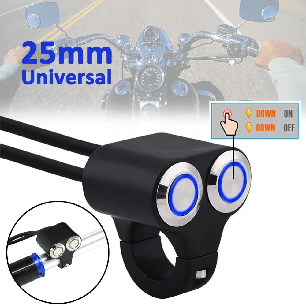 25mm Off-road Bike Riadidlá ZAPNÚŤ/VYPNÚŤ Motocross Príručka-Návrat Latching Príslušenstva Motocykel Volant Tlačidlá Switch 1