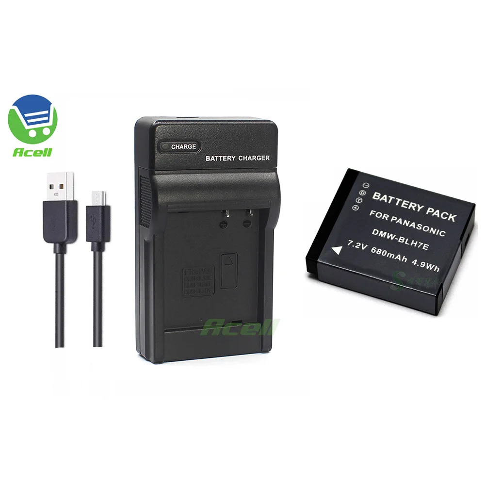 DMW-BLH7E Batéria + USB Nabíjačka pre Panasonic DMC-GM1 DMC-GM5 DMC-GF7 DMC-GF8 DC-GF10 DC-GF90 DMC-LX10 Kamera Nahradiť DMW-BLH7 1