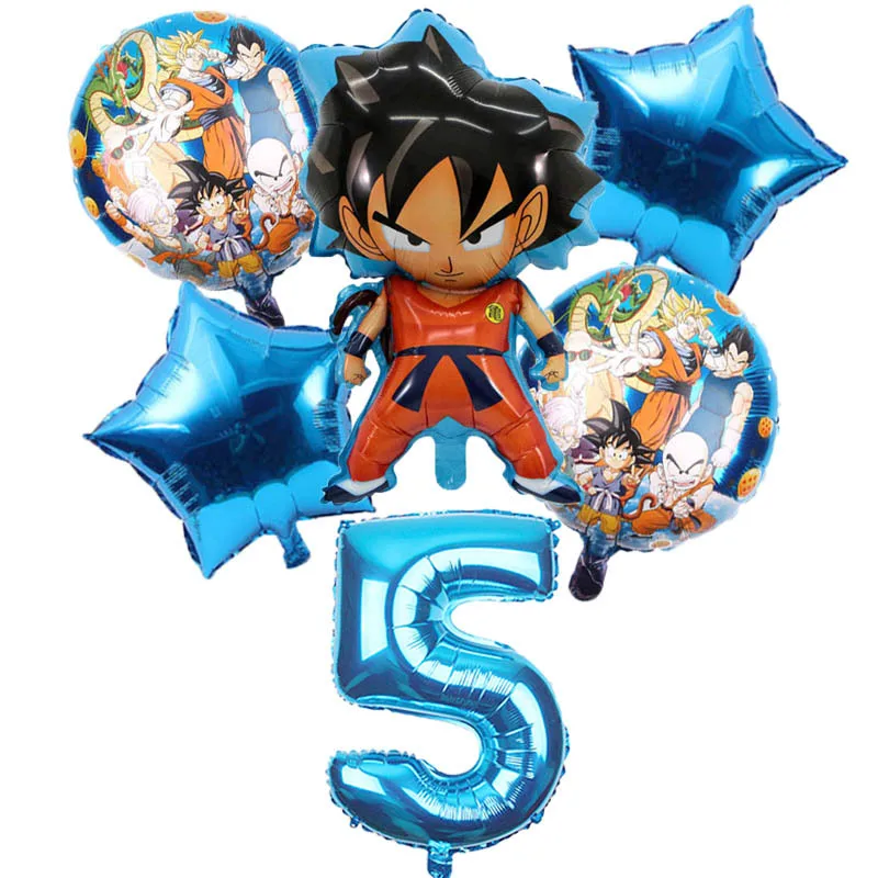 1Set Son Goku Hrdina Tému, Narodeniny, Party Dekorácie Vlajka Tortu Vložiť Balóny Deti Narodeninovej Party Jednorázový Riad Dodávky 1