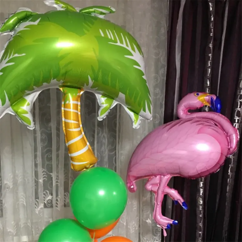 Havajská Párty Dekorácie Luau Narodeninovej Party Dodávky ALOHA Banner Tropické Listy Balóny Slamky na Pitie pre Letné Strana 5
