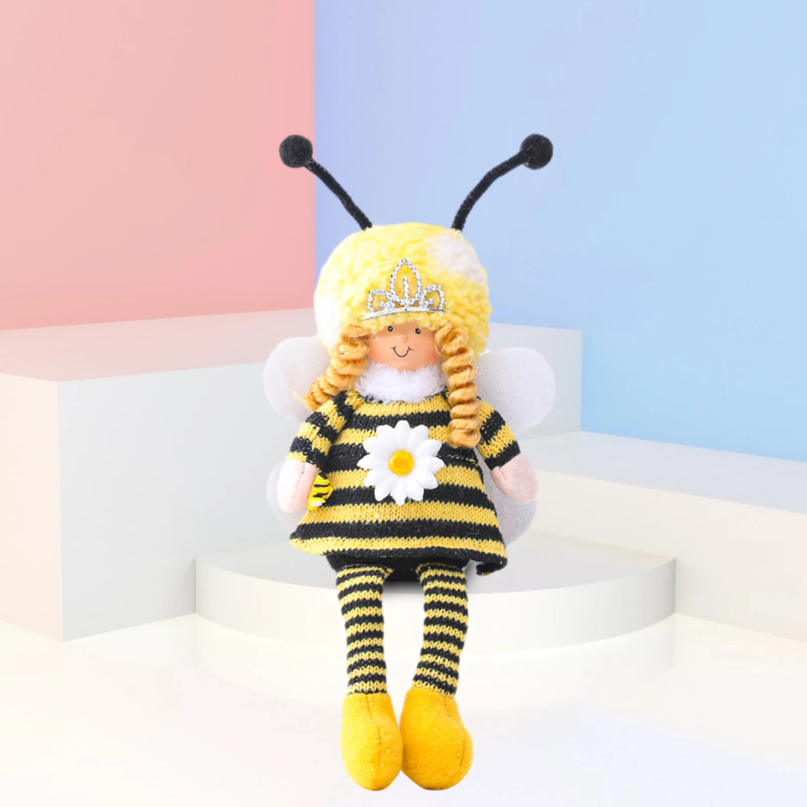 Veľkonočné Honey Bee Bábika Plnené Bee Plushie Domov Dieťa Nohy Statku Festival Dekor Ozdoby Visiace Zariadených Tabuľka Veci 0