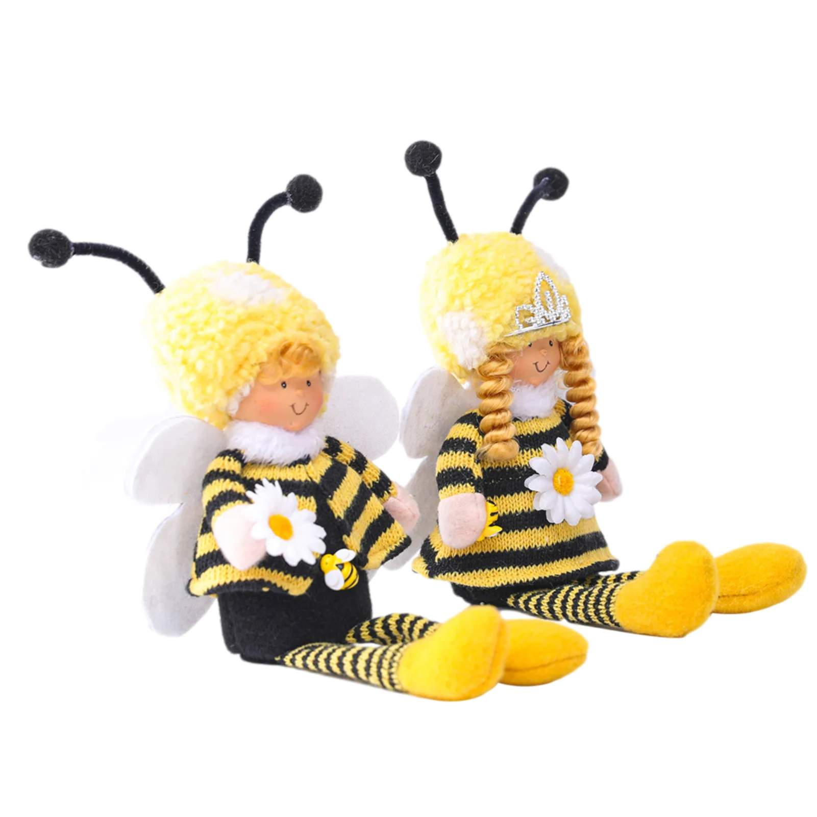 Veľkonočné Honey Bee Bábika Plnené Bee Plushie Domov Dieťa Nohy Statku Festival Dekor Ozdoby Visiace Zariadených Tabuľka Veci 4