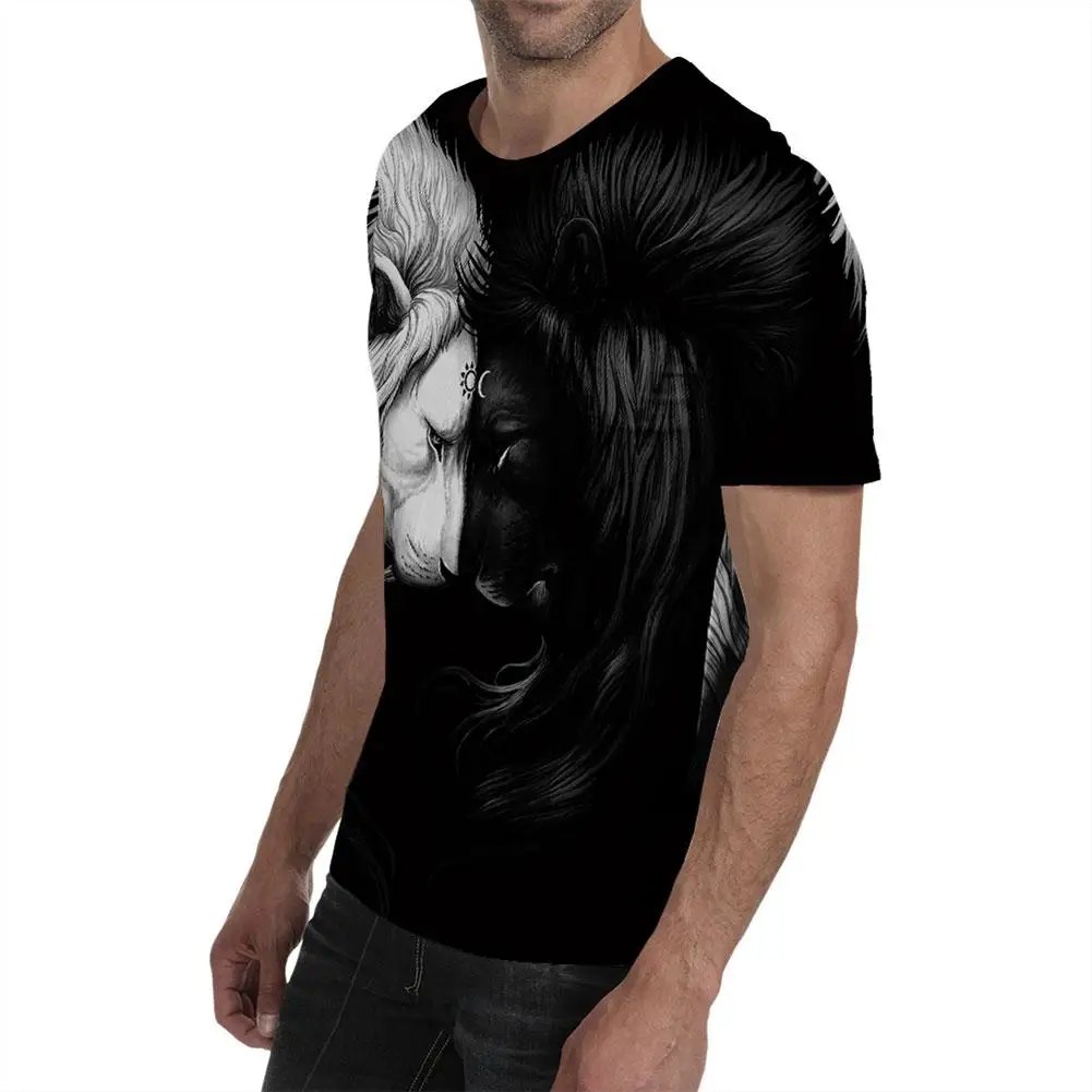 Hip Hop Streetwear Muži t-shirt Módne Mužov Black Bežné 3D Vytlačené Krátky Rukáv Kolo Krku T-Shirt Tee Top футболка оверсай 2021 2