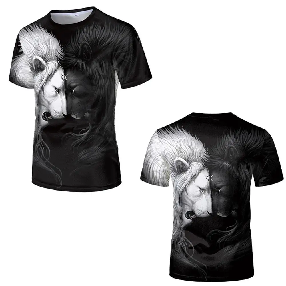 Hip Hop Streetwear Muži t-shirt Módne Mužov Black Bežné 3D Vytlačené Krátky Rukáv Kolo Krku T-Shirt Tee Top футболка оверсай 2021 5