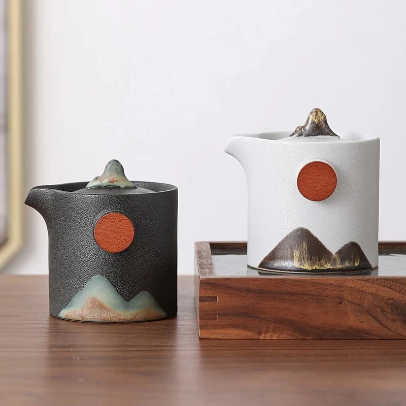 Japonský štýl Tradičné Ručné držanie Hrniec Ručne maľované Čierna Keramika Kung Fu Čaj Nastaviť Kancelária a Domácnosť Kanvica Jedného Hrnca 3