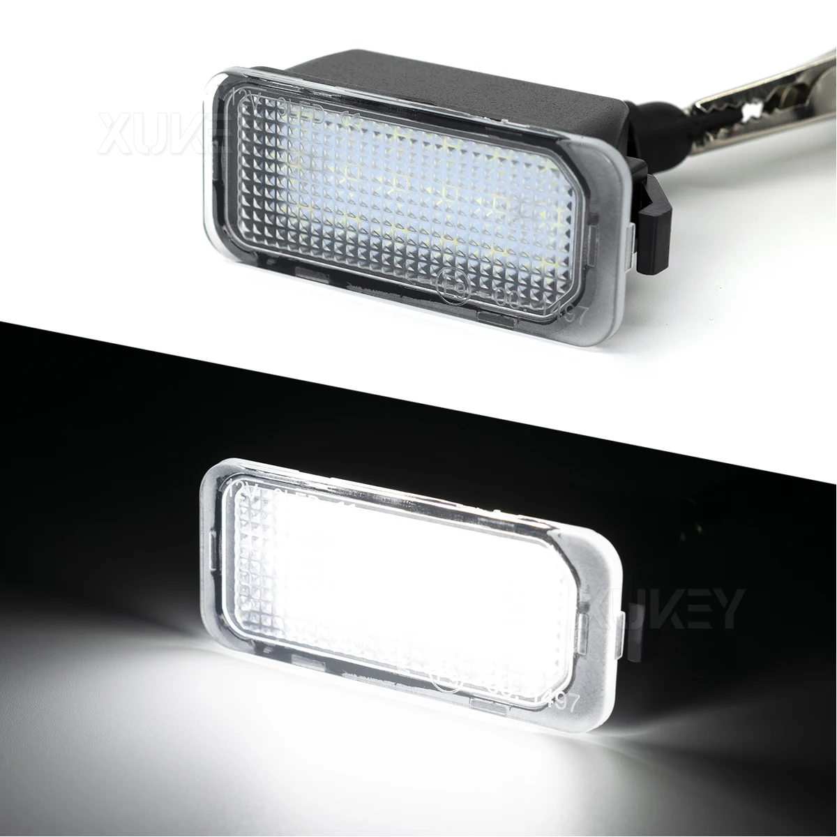 2X poznávacia Svetlá LED Zadné Licencia Lampy 6000K Xenon White pre Ford Fiesta Zameranie SMAX C-MAX Grand C max, Kuga, Mondeo, Galaxy 0