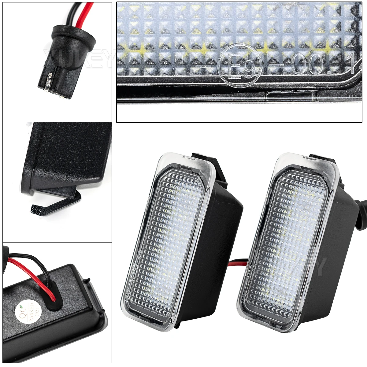 2X poznávacia Svetlá LED Zadné Licencia Lampy 6000K Xenon White pre Ford Fiesta Zameranie SMAX C-MAX Grand C max, Kuga, Mondeo, Galaxy 2