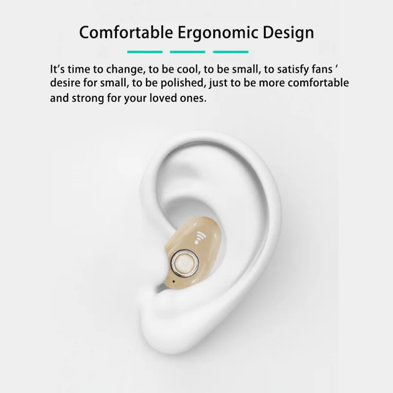 Mini Neviditeľné Ture Bezdrôtové Slúchadlá do uší Potlačením Hluku Bluetooth Handsfree Slúchadlá Stereo Headset TWS Slúchadlá S Mikrofónom 2