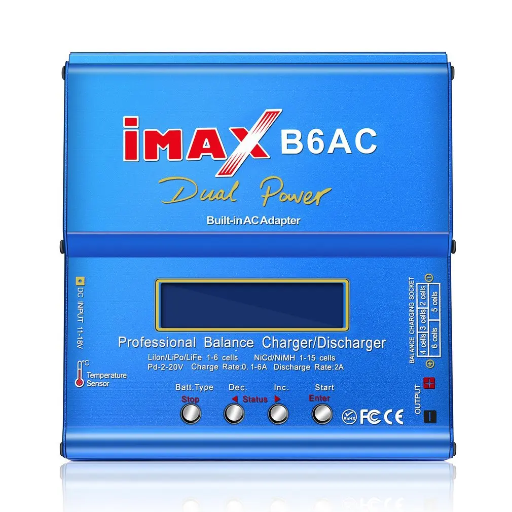 Horúce! iMAX B6 AC B6AC Lipo NiMH 3S/4S/5S RC Rovnováhu Batérie Nabíjačka + EU/US/UK/AU zapojte napájací vodič Nové Predaj 2