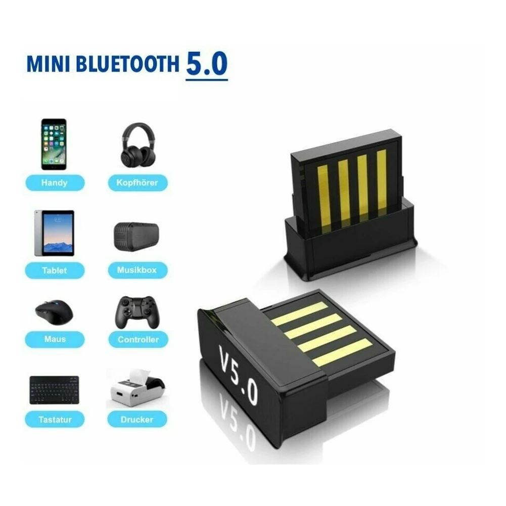 Bluetooth-kompatibilného Adaptéra pre PC Mini Nano USB Bluetooth-kompatibilné 5.0 Dongle pre Windows 10 8 7 Prenosný počítač Stolový Počítač 2