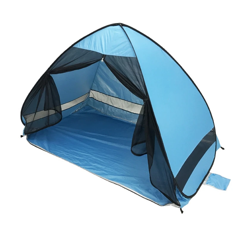 Anti-Mosquito Beach Tieni Stan s Gázy UV Ochranu Automaticky Camping Outdoor Prenosné Plážový Stan Oka Opony 1