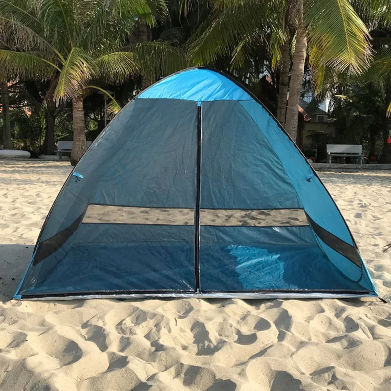 Anti-Mosquito Beach Tieni Stan s Gázy UV Ochranu Automaticky Camping Outdoor Prenosné Plážový Stan Oka Opony 2