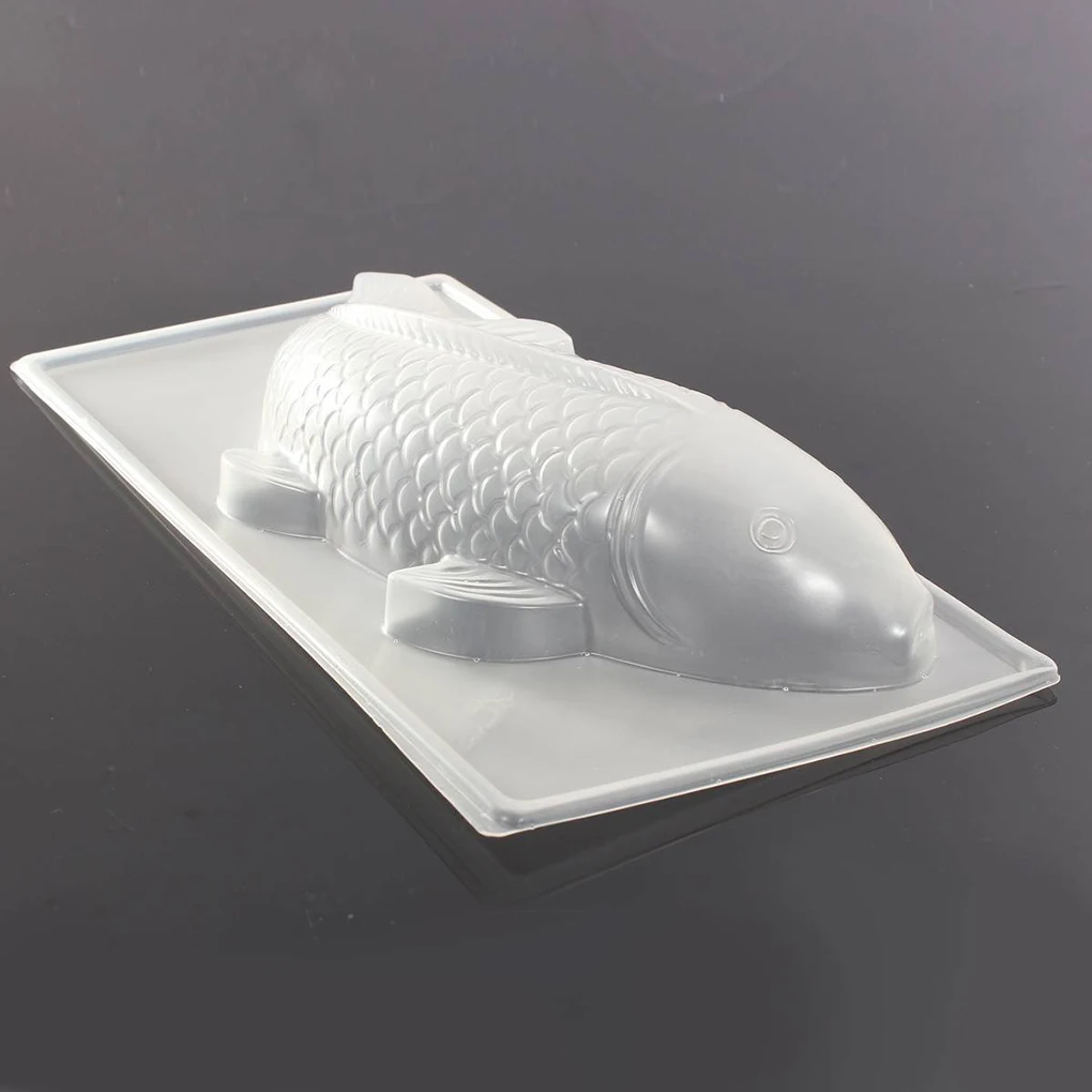 28x17.5cm 3D Koi Fish Tvar Plastové Torte Čokoláda Jelly Plesne Plesne DIY Formy na Pečenie Nástroje Dekorácie 2