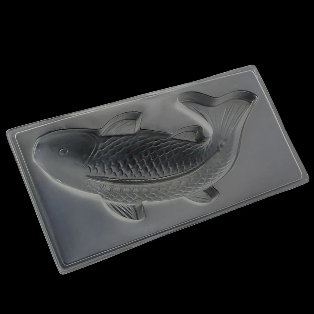 28x17.5cm 3D Koi Fish Tvar Plastové Torte Čokoláda Jelly Plesne Plesne DIY Formy na Pečenie Nástroje Dekorácie 3