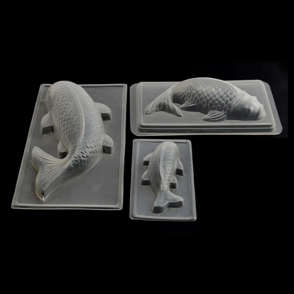 28x17.5cm 3D Koi Fish Tvar Plastové Torte Čokoláda Jelly Plesne Plesne DIY Formy na Pečenie Nástroje Dekorácie 5