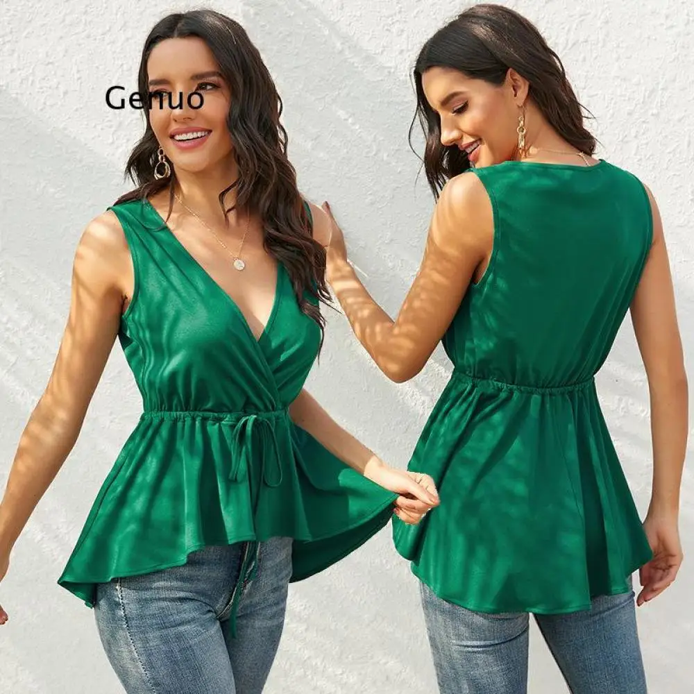 Čistý Zelený Letné dámske Šaty 2021 Sexy Elegantné Módne tvaru Skladaný Čipky Šitie Lotus Leaf Lem Rukávov Šaty 1
