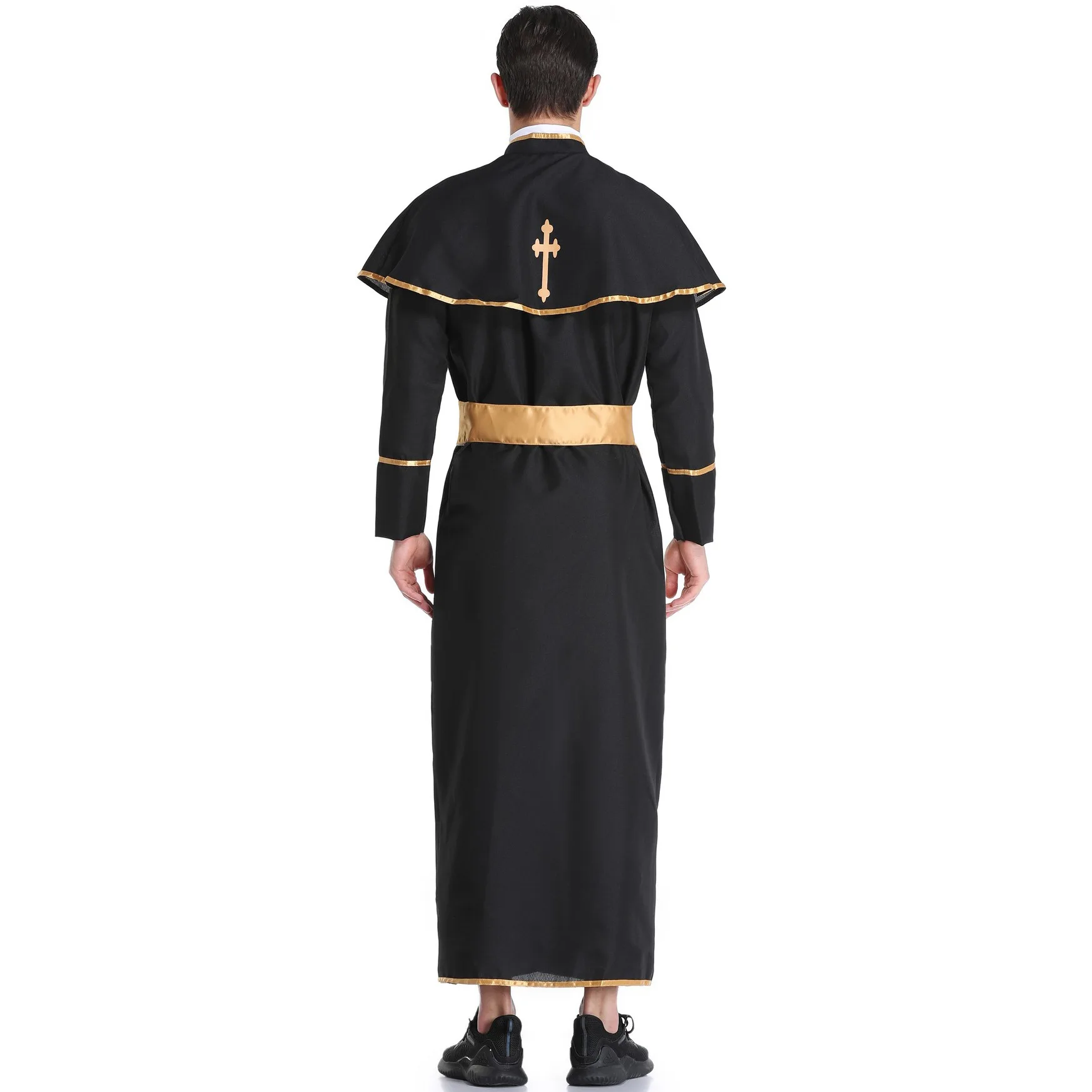 Halloween Pastor Kostým Oblečenie Maškaráda Misionár Župan Mužov Výkon Nosenie 2