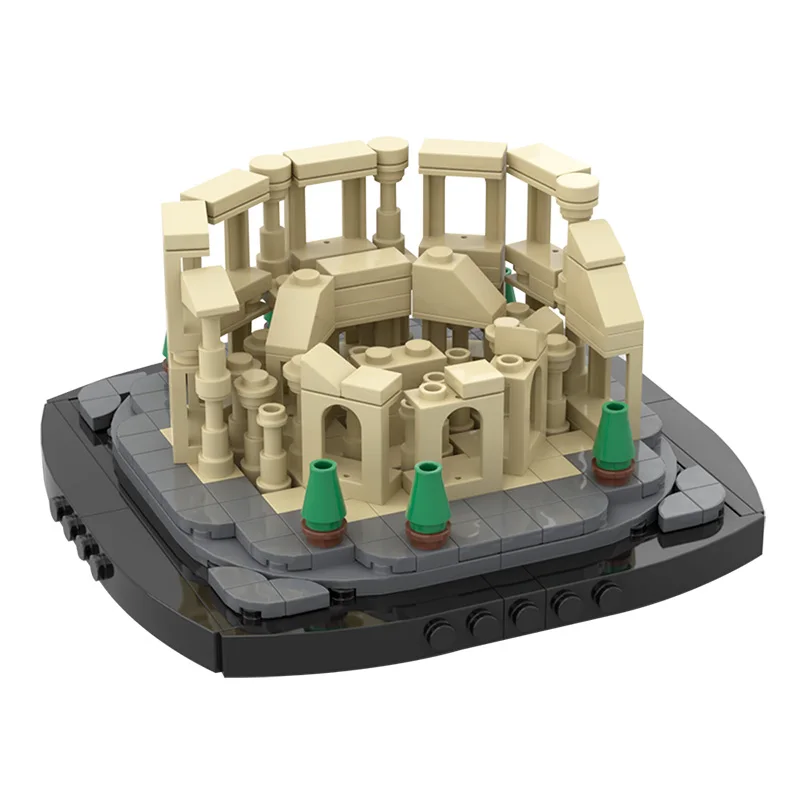MOC Mini Set 10276 V Colosseu Model Streetview Stavebné kamene, Tehly DIY Montáž Vzdelávacie Hračky Pre Deti Darček 265pcs 1
