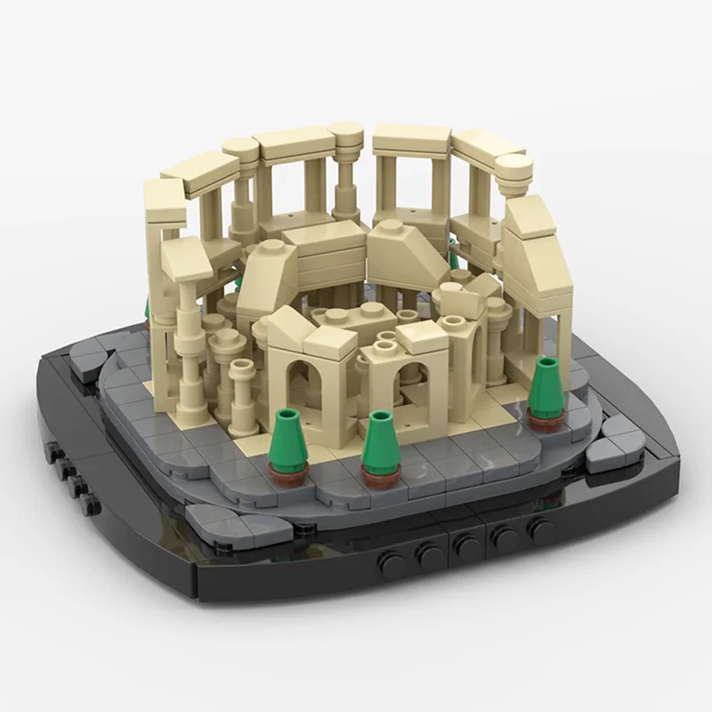 MOC Mini Set 10276 V Colosseu Model Streetview Stavebné kamene, Tehly DIY Montáž Vzdelávacie Hračky Pre Deti Darček 265pcs 2
