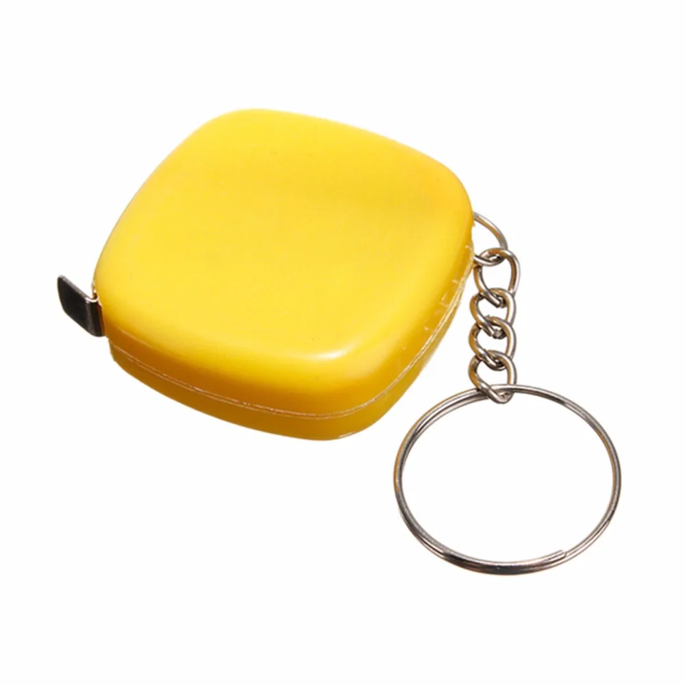 1 Meter Farba Náhodné Keychain Keyring Nástroj Populárne Mini Meracie Pásky Prenosné aplikácie Keychain Mužov Darček Kvalitné 1pc 2