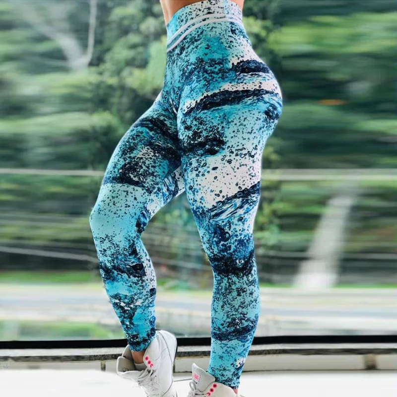 Ženy, Fitness Push Up Legíny Vysoký Pás Elastickej Cvičenie Leginy Nohavice Módne Žena 3D Vytlačené Legíny Plus Veľkosť Femme 3