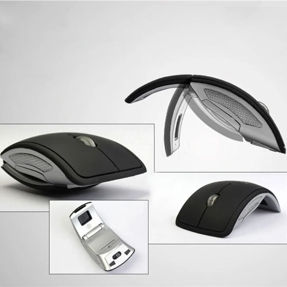 Nové 2.4 G Wireless Mouse Skladacia Počítačová Myš Mini Travel Notebook Vypnúť Myš, USB Prijímač pre Notebook PC 0